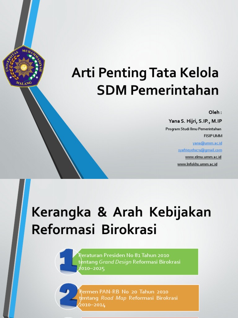 Pentingnya Tata Kelola SDM Pemerintahan | PDF | Karier & Perkembangan