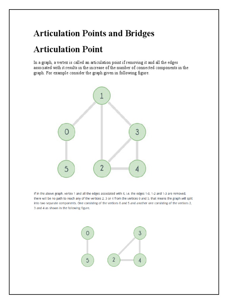 Understanding Articulation Points in Graphs | PDF | Science ...
