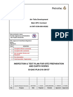 Inspection and Test Plan for Site Preparation and Earth Works