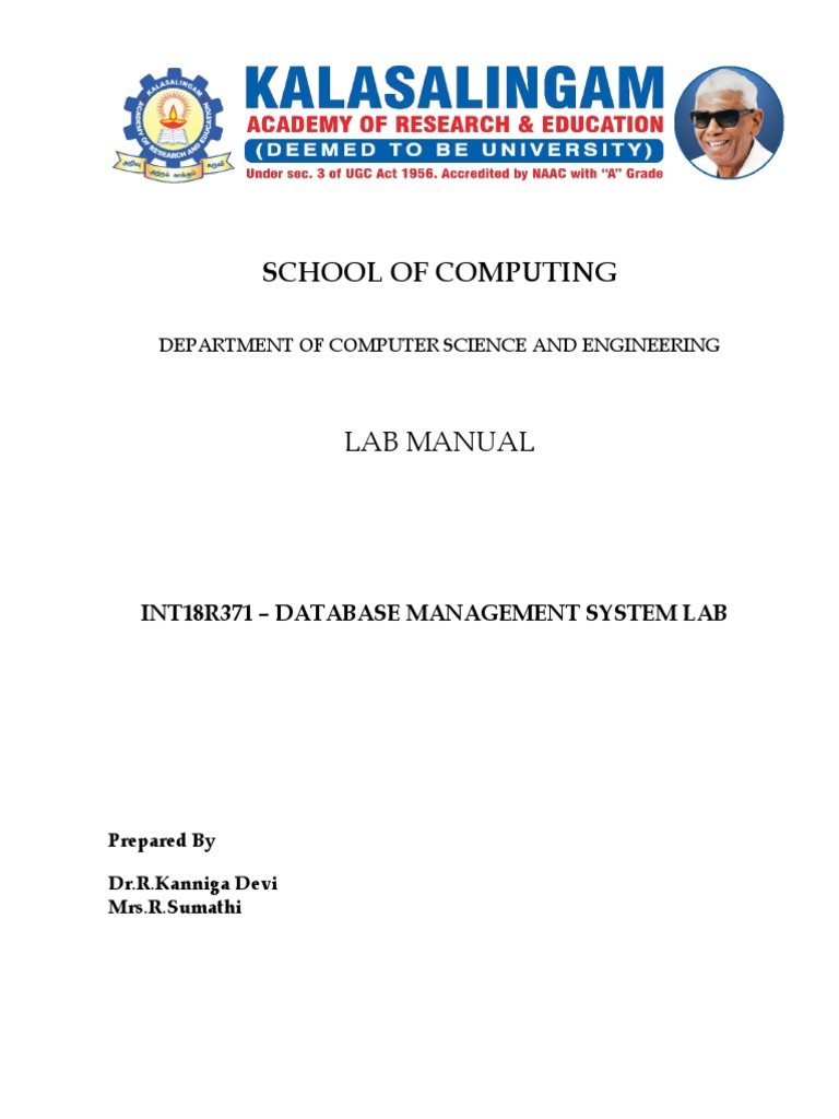 DBMS Lab Manual PDF Pl/Sql Control Flow