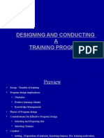 Design & Conduct of Training