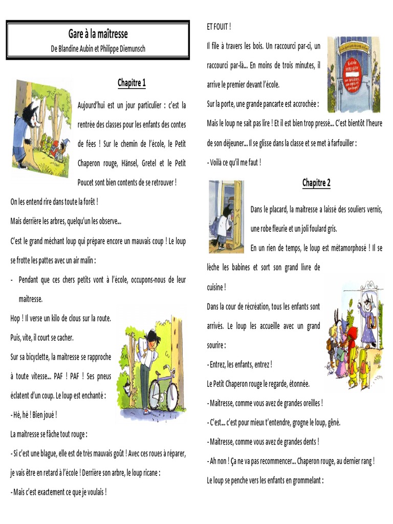 Gare La Maitresse Texte Complet PDF Loups