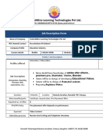 Yantromitra Learning Technologies PVT LTD.: Job Description Form