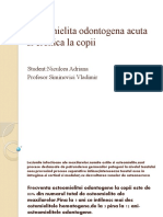 Osteomielita Acuta Si Cronica Odontogena La Copii