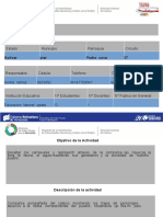 FORMATO PARA REPORTE DE ACTIVIDAD MNTCR - Tel Upata.) Carnavales Escolares.