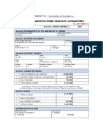 Declaración en Blanco Vehiculos