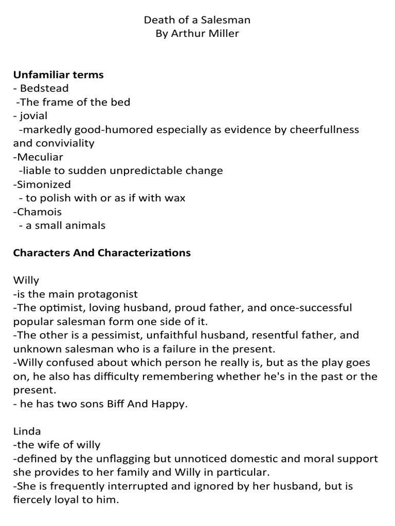 Death of A Salesman PDF Psychological Concepts