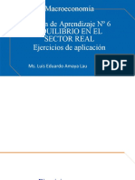 Macroeconomía Sesión de Aprendizaje #6 Equilibrio en El Sector Real Ejercicios de Aplicación