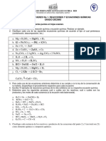 Ejercicios 1 Reacciones Quimicas PDF