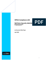 Hipaa Compliance With Netvision Security Administration Framework™