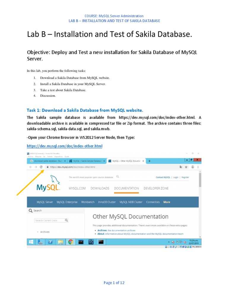 Install and Test Sakila Database | PDF | My Sql | Databases