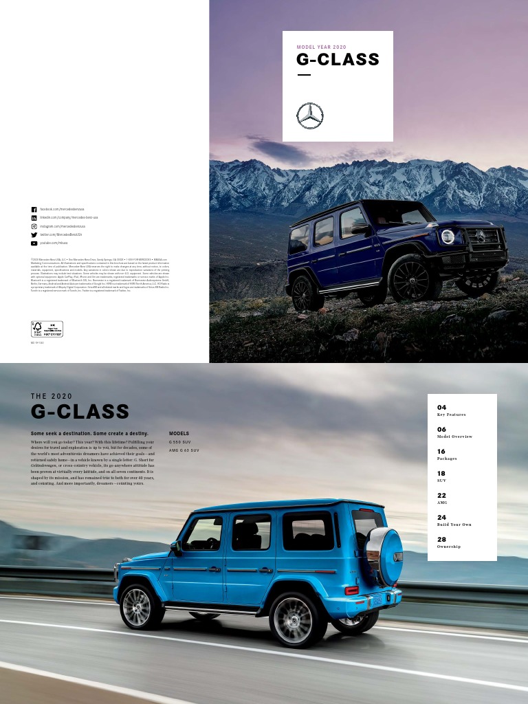 G-Class: Model Year 2020 | PDF | Land Vehicles | Automotive Technologies