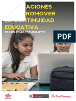 MINEDU Orientaciones para La Continuidad Educativa PDF