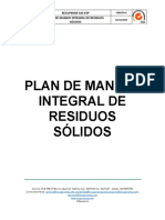 Plan de Manejo Integral de Residuos Sólidos