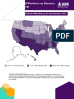 Dementia Deaths Above Average - State by State Map