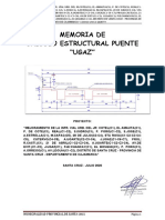 Memoria Estructural PUENTE UGAZ PDF