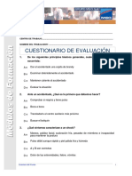 Cuestionario de Evaluación: Primeros Auxilios