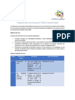 Programa Del Curso Educación STEM y Sostenibilidad PDF