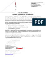 Certificacion Legrand-Dataconnection Colombia S