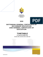2020 - BGCSE Revised Timetable - Final Version As On 26.05.2020 PDF