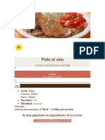 Pollo Al Vino