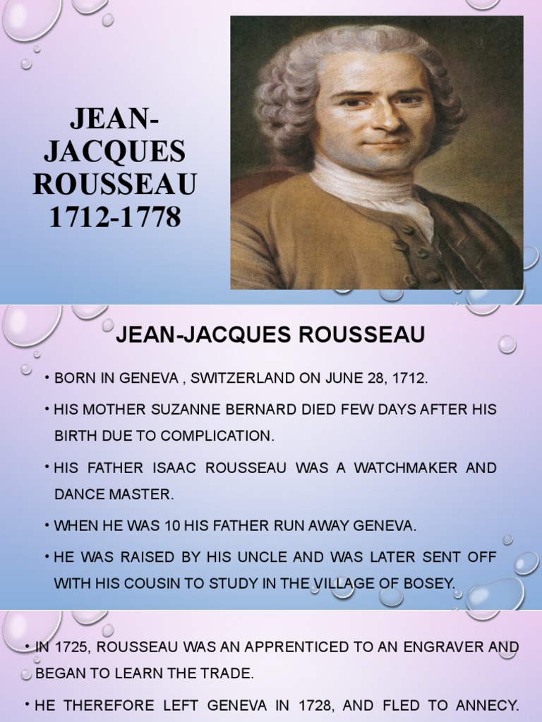 JeanJacques Rousseau A Biography and Overview of His Major