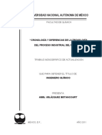 Universidad Nacional Autónoma de México: "Cronología Y Diferencias de La Tecnología Del Proceso Industrial Del Metanol"