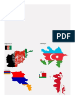 ASIA Flag Map: Afghanistan Azerbaijan