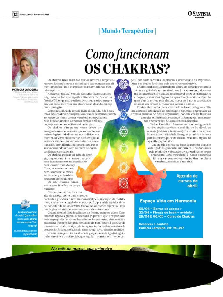 Funções e Alinhamento dos Chakras | PDF | Chacra | Anatomia humana