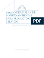 Diseño de Un Plan de Manejo Ambiental para Producto O Servicio