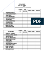 Attendance Sheet