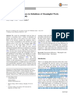 Generational Differences in The Meaning of Work - Mixed Methods Study