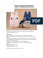 White and Small Blue Totoro Amigurumi PDF