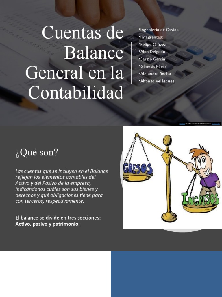Cuentas de Balance General en La Contabilidad | PDF | Hoja de balance ...