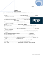 Simple Past Vs Present Perfect Tense: Worksheet 12-Revision