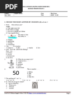 Soal UAS Semester 1 Bahasa Inggris Kelas 3