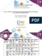 Formato para La Elaborar La Proyección Del Propio Proceso Formativo en El Programa de Licenciatura - Paso 4, Unidad 3
