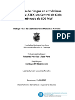 Evaluación de Riesgos en Atmósferas Explosivas (ATEX) en Central de Ciclo Combinado de 800 MW PDF