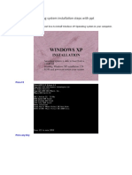 2windows xp operating system installation steps with ppt