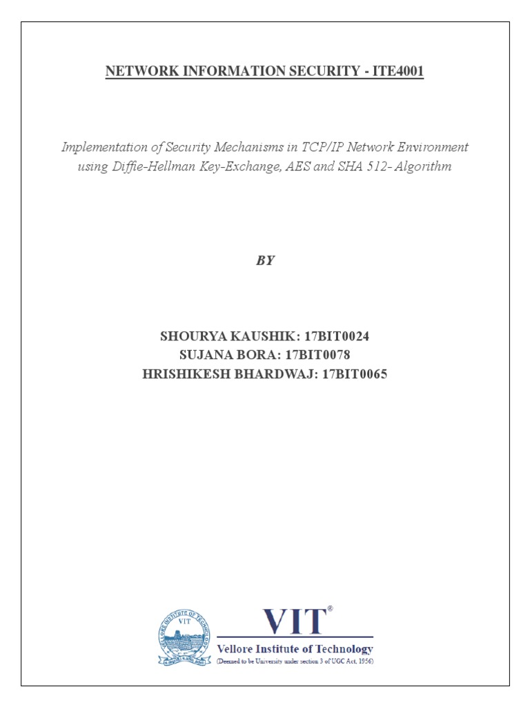 Network Information Security - Ite4001 | PDF | Transport Layer Security ...