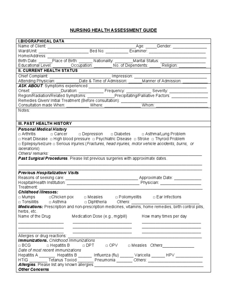 Nursing Health Assessment Guide | PDF | Epidemiology | Rtt