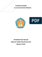 Dokumen (Kuisioner) Kinerja Luluan Oleh Pihak Pengguna: Program Studi Teologi Sekolah Tinggi Teologi Kalvari Maluku Utara