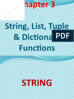 Chapter 3 String, List, Tuple & Dictionary Functions