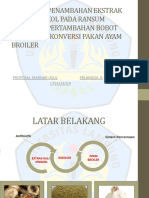 Pengaruh Penambahan Ekstrak Kulit Jengkol Pada Ransum Terhadap