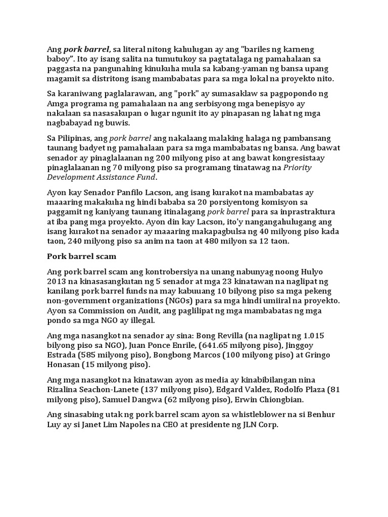 Pork Barrel PDF