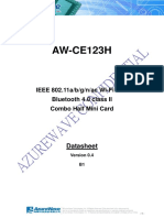 AW-CE123H: IEEE 802.11a/b/g/n/ac Wi-Fi With Bluetooth 4.0 Class II Combo Half Mini Card