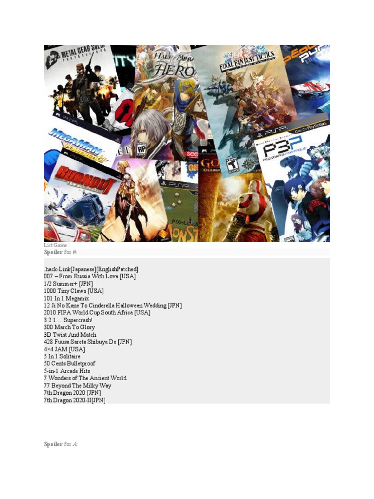 Iso Psp Rog Pdf Leisure Sports