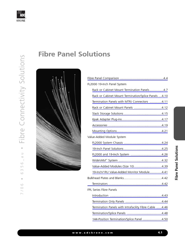 Fibre Panel Solutions | PDF | Electrical Connector | Manufactured Goods
