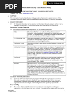 Information Security Classification Policy: 1. Strategic Plan Theme and Compliance Obligation Supported 2. Purpose