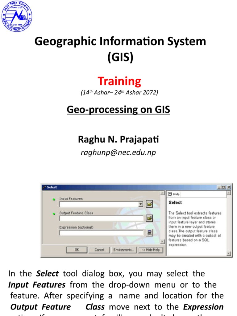 Geographic Information System (GIS) : Training | PDF
